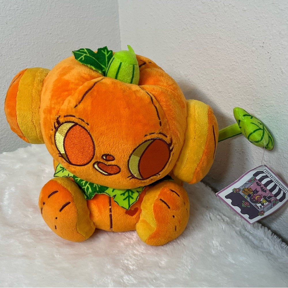 Scribble Creatures Pumpkin Plush Halloween Kawaii Pup-Kin Plush NWT *RARE*